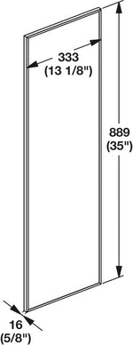 Häfele 805.72.630 TAG - Fixed Mirror, Synergy Elite, 47 3/8" Height, Matte nickel
