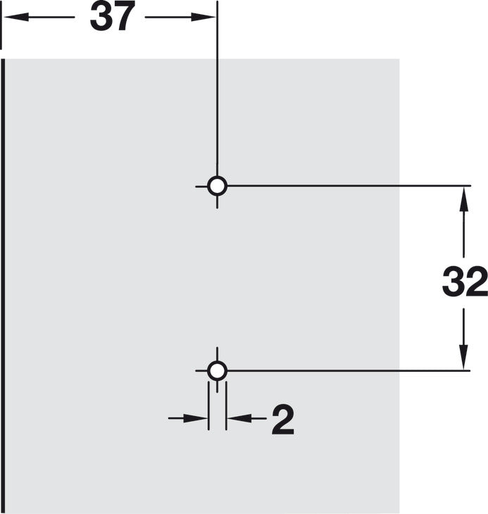 Häfele 329.69.010 Salice - Clip Mounting Plate, with Pre-Installed 11 mm Euro Screws, quick fixing system, fixing with chipboard screws, depth adjustable via eccentric, 0 mm, BARGL09F/16