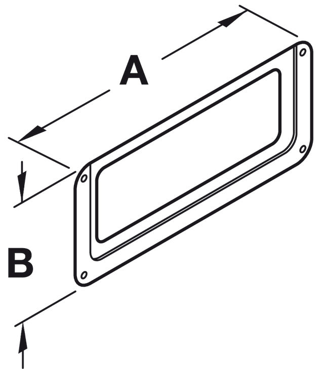 Häfele 168.02.789 Label Frames, Nickel-Plated, Steel, L x H: 100 x 58 mm (3 15/16 x 2 5/16")