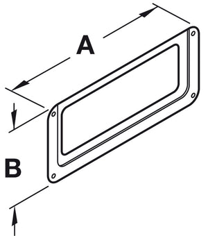 Häfele 168.02.789 Label Frames, Nickel-Plated, Steel, L x H: 100 x 58 mm (3 15/16 x 2 5/16")