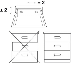 Häfele 039.60.709 Front Panel Adjustment Fitting, 2-piece, plastic, white