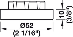 Häfele 637.76.422 Spacer, AXILO® Cabinet Leveling System, 10mm height