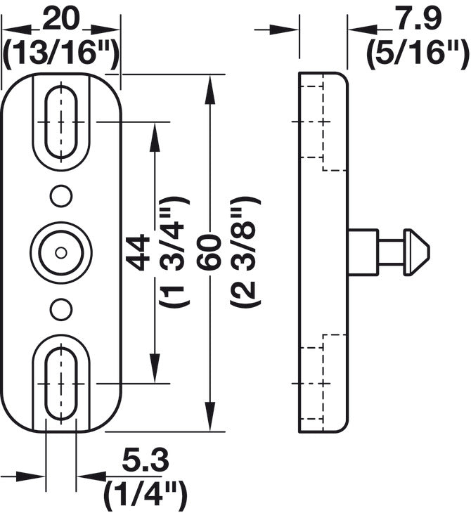 Häfele 231.07.410 Locking Component, EFL50/EFL51, for EFL 50 and EFL 51 furniture lock