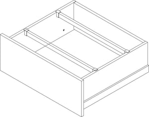 Häfele 551.89.997 Grass - Divider Railing Clip for Drawer Side, for use with Nova Pro Scala Drawers, Silver