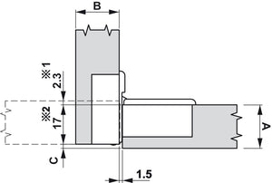 Häfele 342.71.320 Grass - Spacer, Tiomos 90° Flap Hinge, night