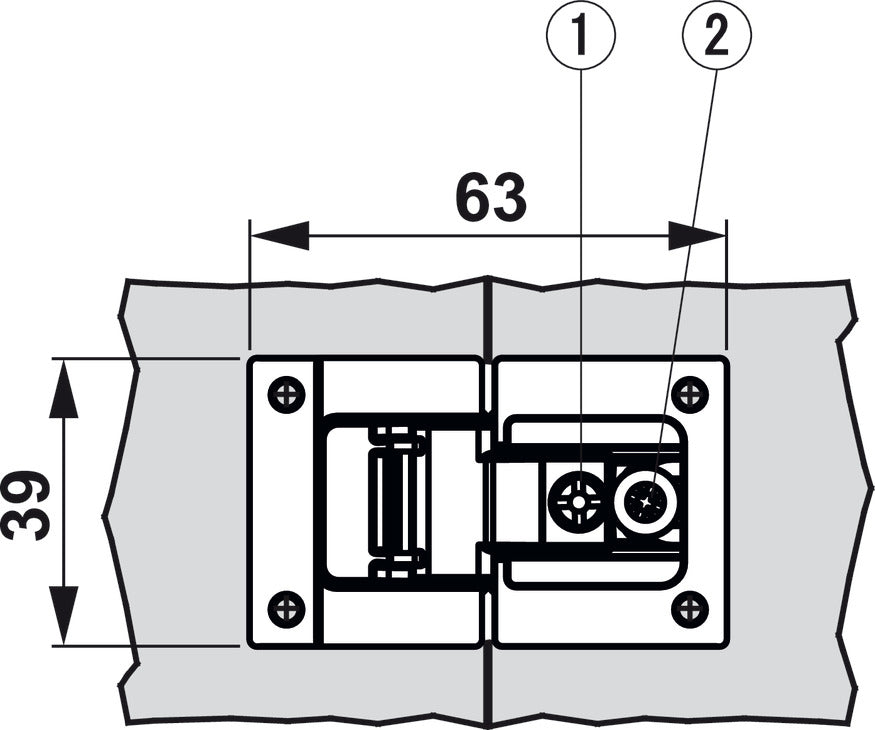 Häfele 342.71.720 Grass - Spacer, Tiomos 90° Flap Hinge, nickel-plated