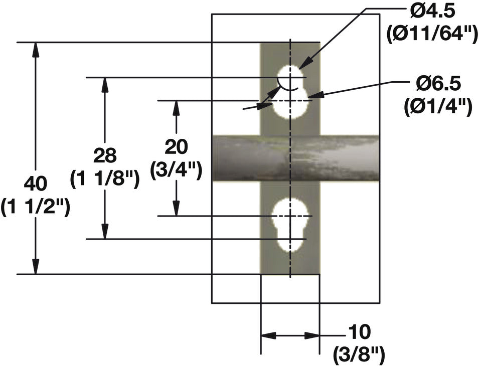 Häfele 520.99.230 Wall Mounted Holder, for Utility Grommet