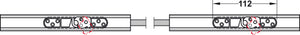 Häfele 940.83.037 Sliding door fitting, Slido D-Line11 50L / 80L / 120L, set without running track, for 1-leaf glass sliding doors, for door weight 50–120 kg (110–265 lbs.), With soft and self closing mechanism on both sides, Running gear with ball bearin