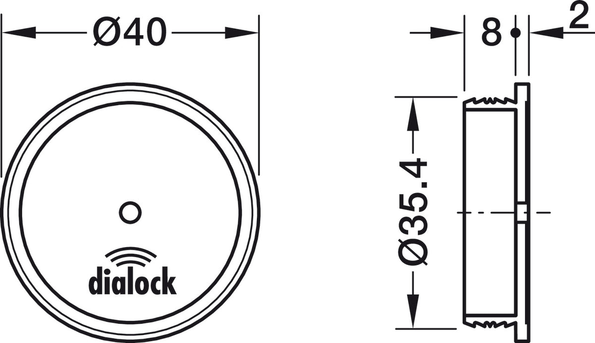 Häfele 237.59.060 Antenna, FAN 200, Dialock, Cable length: (39 3/8") 1000 mm