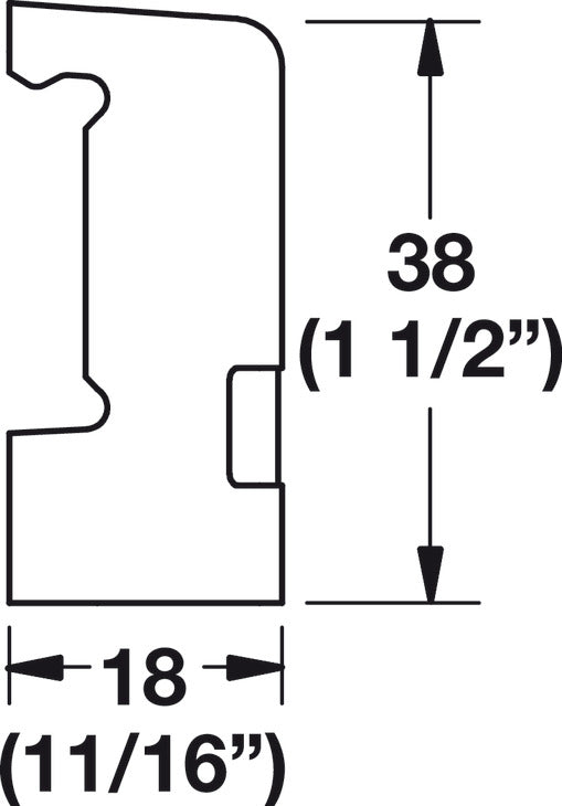 Häfele 792.02.099 TAG - Small Cover Cap, Omni Track®, For small base plate hooks, silver