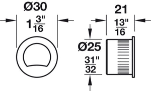Häfele 911.26.326 Profile Handle, for Pocket Door, Chrome-plated polished