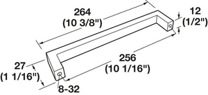 Häfele 111.95.102 TAG - Pull, Modern, Zinc, Matte nickel; 128 mm (5 1/16") CTC