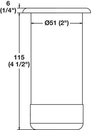 Häfele 520.99.040 Premium Utility Canisters, With Removable Bottom Cap, Ø51 mm (2")