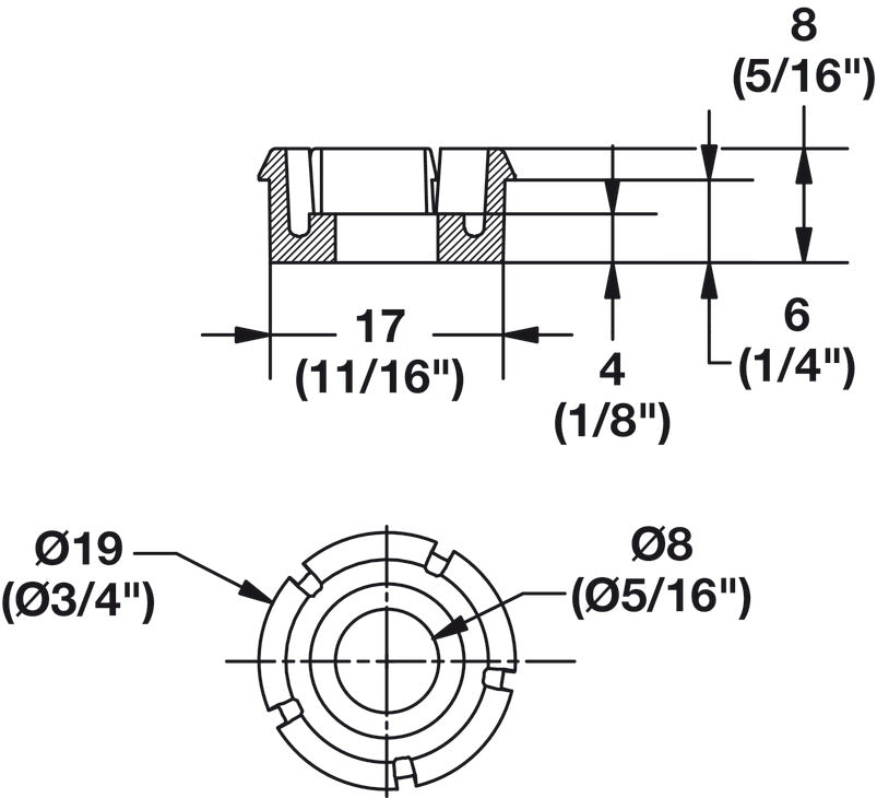 Häfele 262.94.050 Button-fix™ - Panel Connector, Type 3