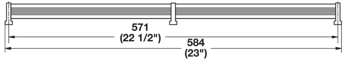 Häfele 547.52.226 TAG - Shoe Fence Set, Synergy Elite Collection, Polished chrome, length 35"