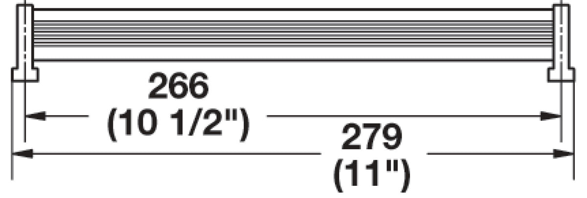 Häfele 547.52.226 TAG - Shoe Fence Set, Synergy Elite Collection, Polished chrome, length 35"