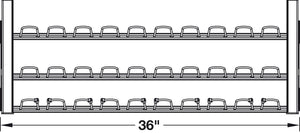 Häfele 807.77.072 TAG - Pull-Out Shoe Organizer, ENGAGE, Matte aluminum, 24"