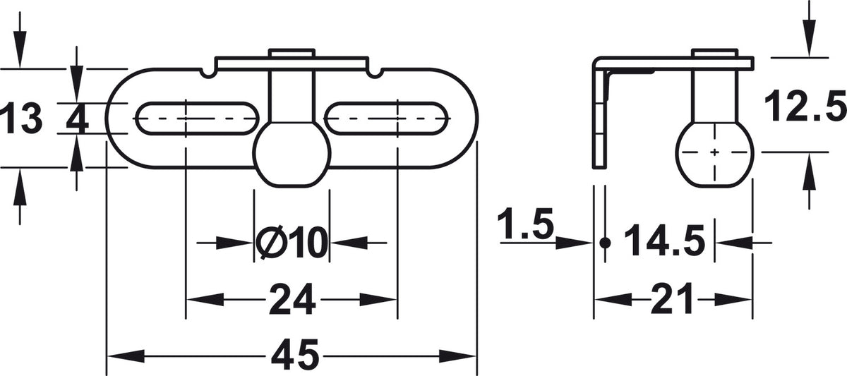 Häfele 373.82.909 Automatic Opening Lid Stay, Gas Piston, for Wooden and Aluminum Framed Doors, Steel, nickel plated, Spring force 120 N
