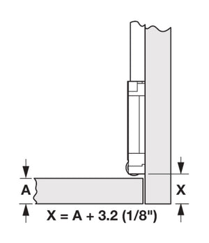Häfele 408.35.010 Accuride - Pocket Door System, 1532, 4 hinges, 3 slides, TI fit