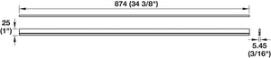 Häfele 807.89.716 TAG - Divider Rails for Drawer Organizer Accessories, Contour, 92" length, winter