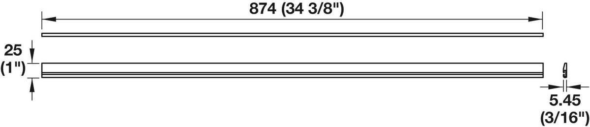 Häfele 807.89.104 TAG - Divider Rails for Drawer Organizer Accessories, Contour, For drawers up to 36” wide, oyster
