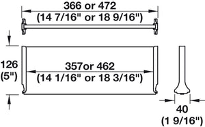 Häfele 807.87.545 TAG - Dividers for Drawer Organizer Accessories, Contour, 5" height, 92" depth (bulk), pewter