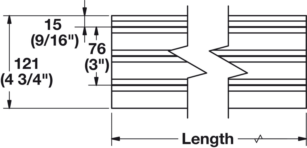 Häfele 792.00.000 TAG - Wall Track, Omni Track®, 97" length