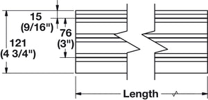 Häfele 792.00.000 TAG - Wall Track, Omni Track®, 97" length