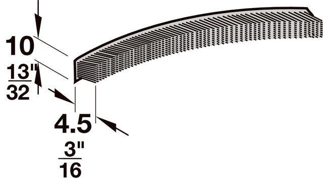 Häfele 403.54.530 Brush Seal, Slido R-Aluflex 80A, Self-Adhesive , synthetic fiber