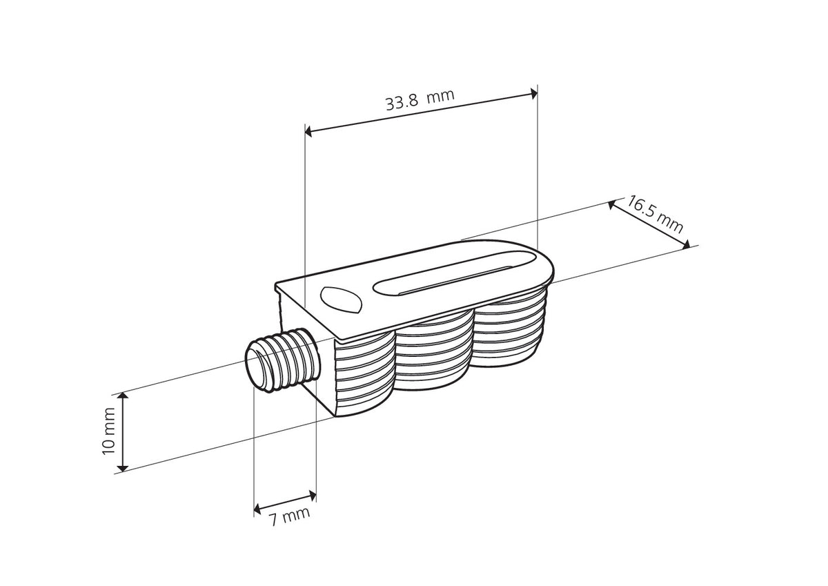 Häfele 267.91.313 Lamello - Cabinet Connector, Cabineo 8 M6, Fixing screw with metric thread M6, black, 2000 pcs