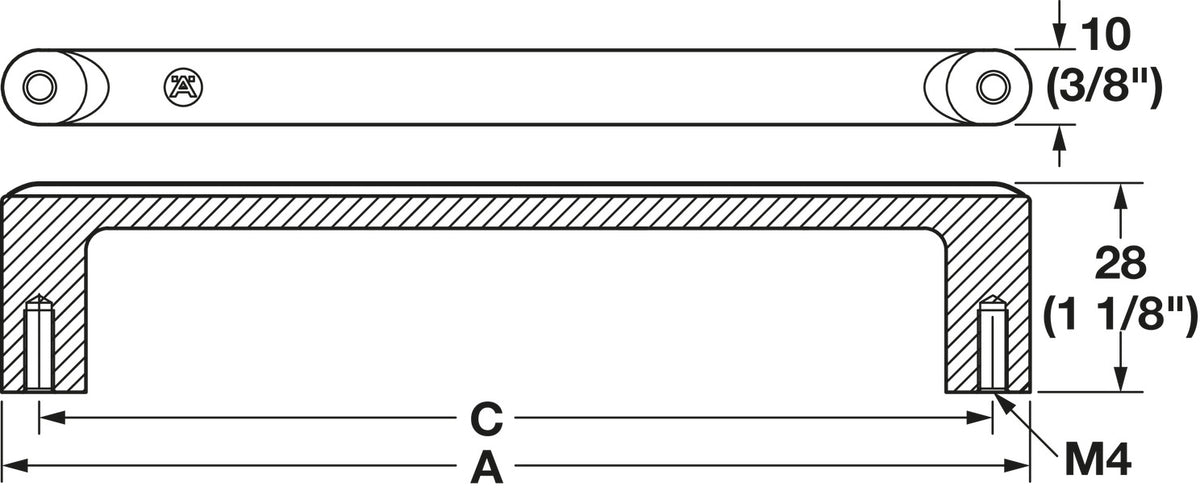 Häfele 106.71.392 Pull, Cassia, Zinc, brushed nickel, 160 mm (6 5/16") CTC