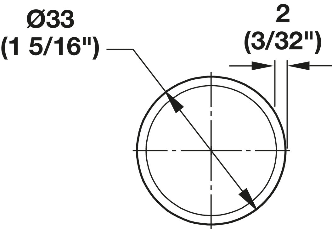Häfele 830.28.852 TAG - Closet Rod, 92" Length, matte aluminum/clear