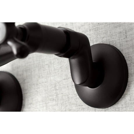 Kingston Brass KS214ORB Kingston Two Handle Wall Mount Kitchen Faucet, Oil Rubbed Bronze