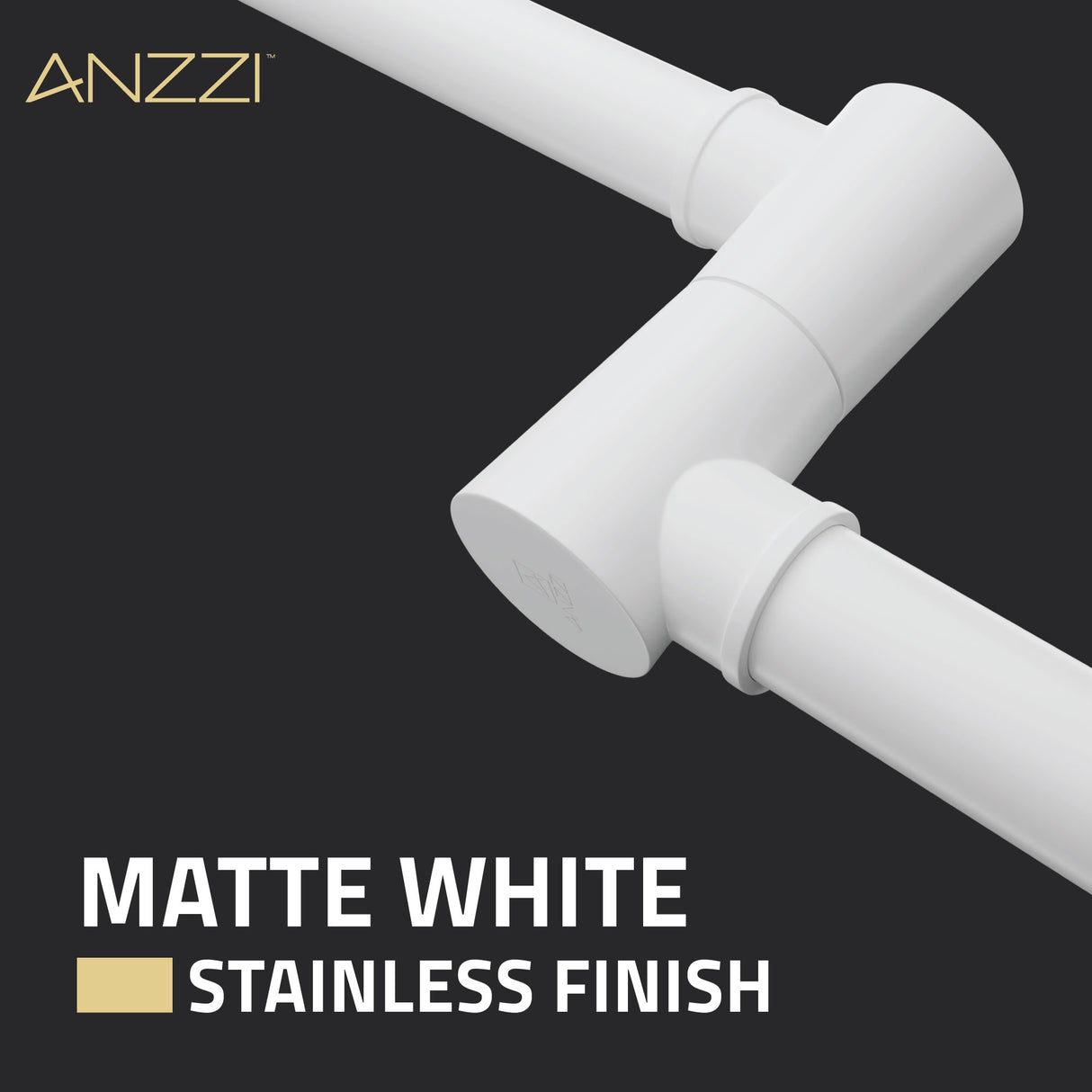 ANZZI KF-AZ259WH Marca 360-Degree 24" Wall Mounted Pot Filler with Dual Swivel in Matte White