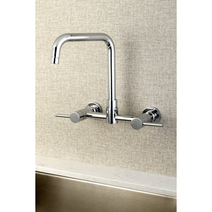 Kingston Brass Concord 8-Inch Centerset Wall Mount Kitchen Faucet, Polished Chrome