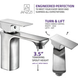 ANZZI L-AZ118BN Promenade Single Hole Single Handle Bathroom Faucet in Brushed Nickel