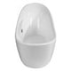 ALFI brand AB8803 68 inch White Oval Acrylic Free Standing Soaking Bathtub