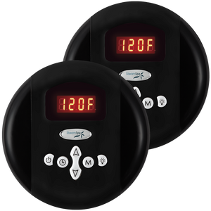 SteamSpa Programmable Dual Control Panels in Matte Black G-SC-2-75-MK