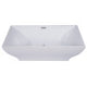ALFI brand AB8840 67 inch White Rectangular Acrylic Free Standing Soaking Bathtub