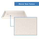 DreamLine Flex 36 in. D x 60 in. W x 74 3/4 in. H Semi-Frameless Shower Enclosure in Brushed Nickel with Left Drain Biscuit Base