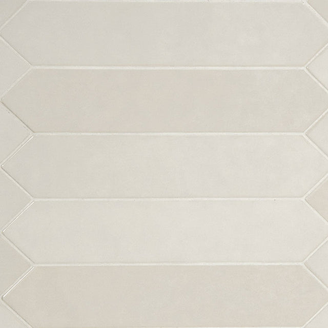 Renzo dove pickett 2.5x13 glossy ceramic white wall tile NRENDOVPIC2.5X13 product shot multiple tiles angle view