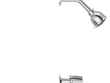 3-Handle Tub & Shower Faucet with Metal Knob Handles