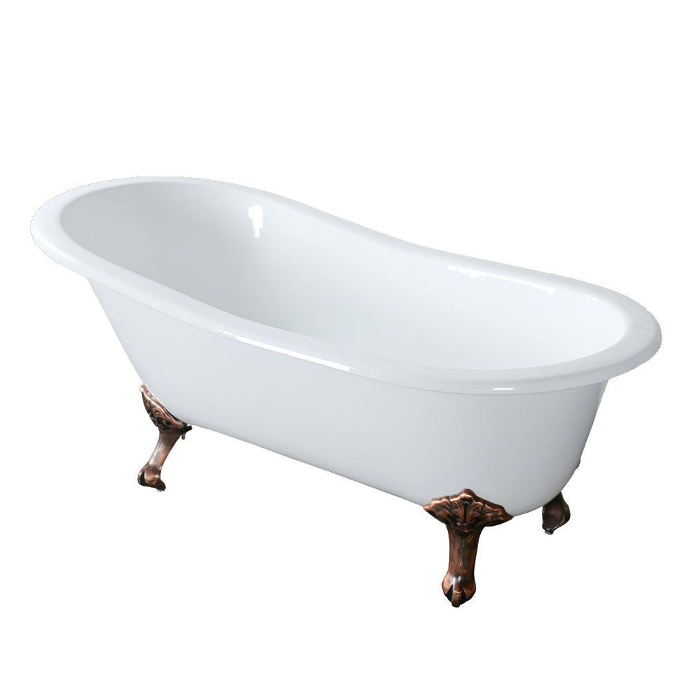 Giselle 57" Cast Iron Slipper Tub