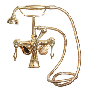 Tub Wall-Mounted Filler with Hand-Held Shower
