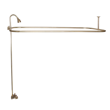 Brocton 65″ Cast Iron Roll Top Tub Kit – Polished Brass Accessories