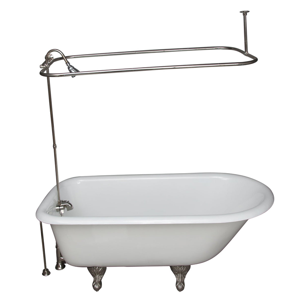 Bartlett 60" Cast Iron Roll Top Tub Kit-Polished Nickel Accessories
