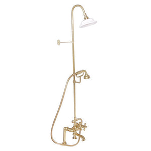 Tub Filler with Diverter Hand-Held Shower and Riser