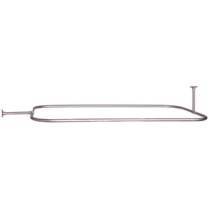 Bartlett 60" Cast Iron Roll Top Tub Kit-Brushed Nickel Accessories