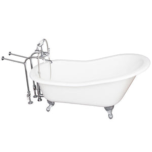 Griffin 61″ Cast Iron Slipper Tub Kit – Polished Chrome Accessories