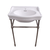 Cali 24" Console Sink with Brass Stand